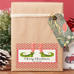 Sticker Rectangulaire Jolly Elfes de Noël