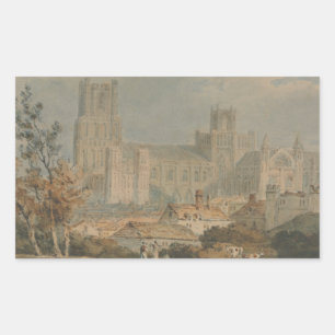 Sticker Rectangulaire Joseph Mallord William Turner - Vue d'Ely
