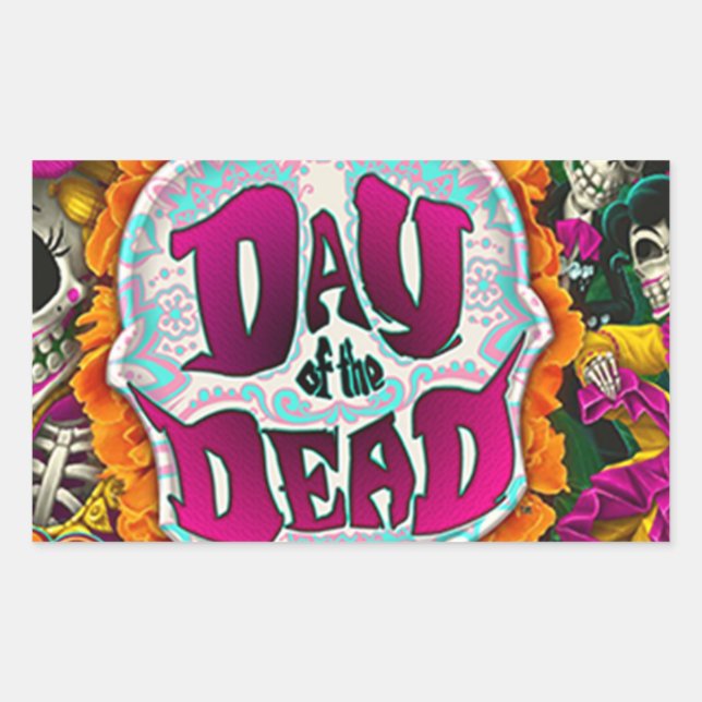 Sticker Rectangulaire Jour des morts (Devant)