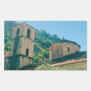 Sticker Rectangulaire Jour d'été à Kotor - Monténégro