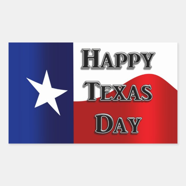 Sticker Rectangulaire Journée du Texas (Devant)