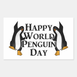 Sticker Rectangulaire Journée mondiale des pingouins