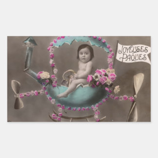 Sticker Rectangulaire Joyeuse Paques