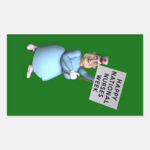 Sticker Rectangulaire Joyeuse Semaine nationale des infirmières !