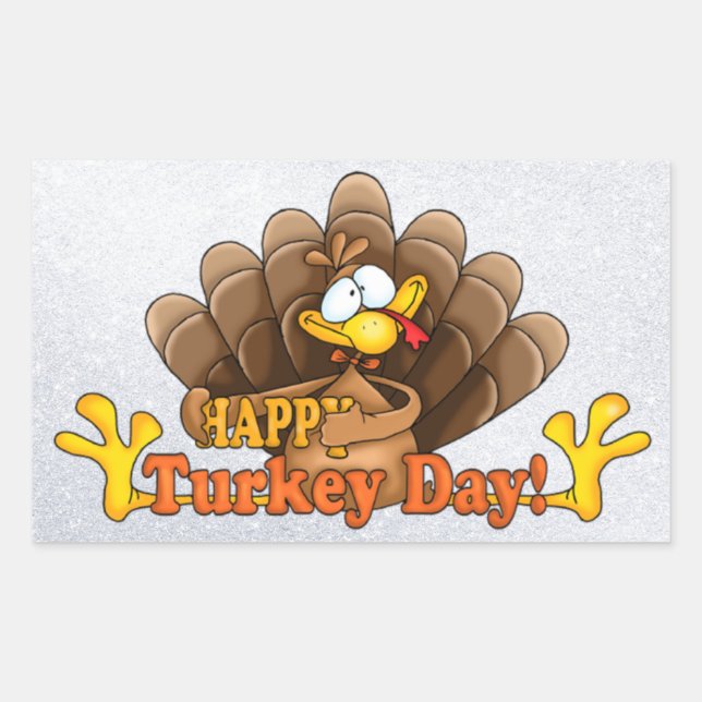 Sticker Rectangulaire joyeuse turquie journée turquie (Devant)
