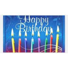Sticker Rectangulaire Joyeux anniversaire