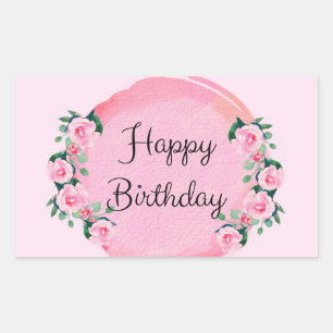 Sticker Rectangulaire Joyeux anniversaire