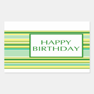 Sticker Rectangulaire joyeux anniversaire (lemonLime)