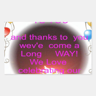 Sticker Rectangulaire Joyeux anniversaire pour vous