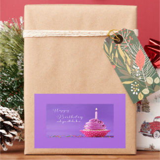 Sticker Rectangulaire Joyeux Anniversaire Souhaitez-vous tous le meilleu