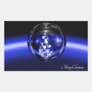 Sticker Rectangulaire Joyeux ballon de noël