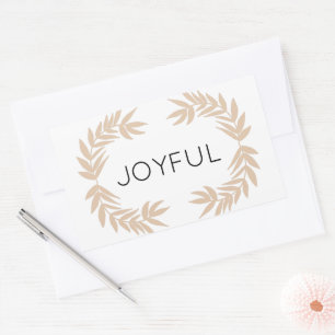 Sticker Rectangulaire Joyeux Feuilles