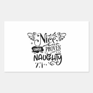 Sticker Rectangulaire Joyeux Noël Jusqu'à Prouvé Vilain Drôle de Père No