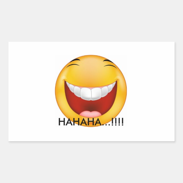 Sticker Rectangulaire Joyeux rire (Devant)