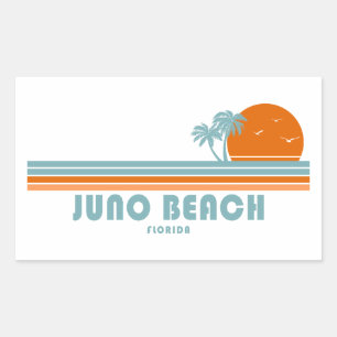 Sticker Rectangulaire Juno Beach Floride Sun Palm Trees