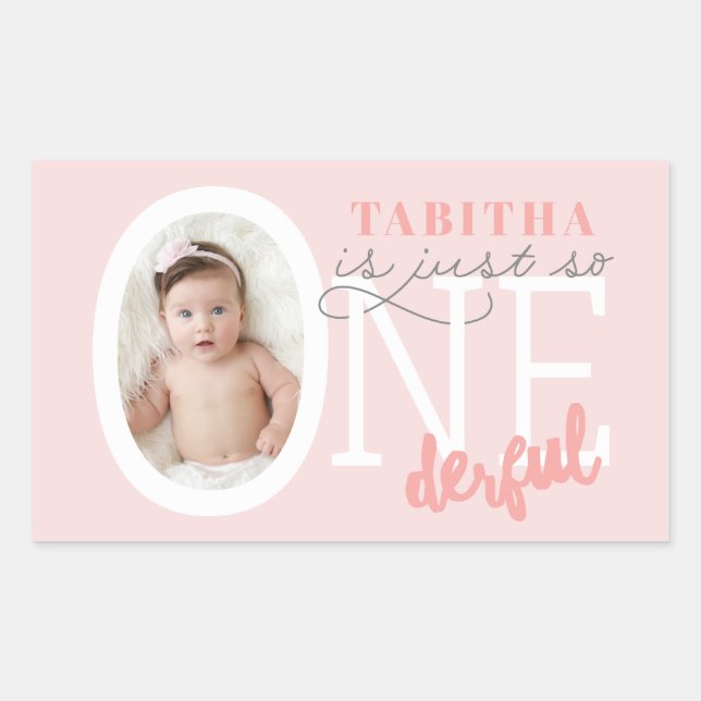 Sticker Rectangulaire juste pour ONE (Devant)