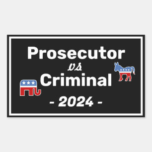 Sticker Rectangulaire Kamala Harris Procureur VS Criminel