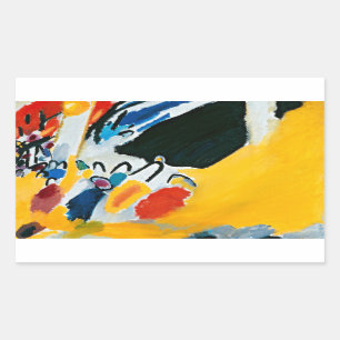 Sticker Rectangulaire Kandinski Impression III Concert Peinture Abstrait