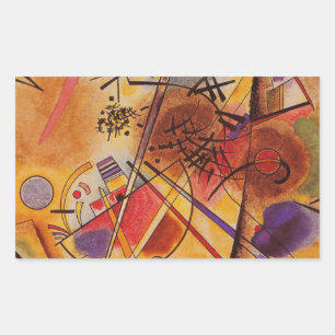 Sticker Rectangulaire Kandinsky Brown jaune bleu rouge