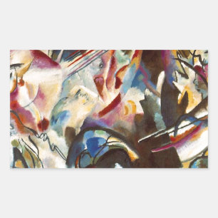 Sticker Rectangulaire Kandinsky Composition VI Peinture Abstraite
