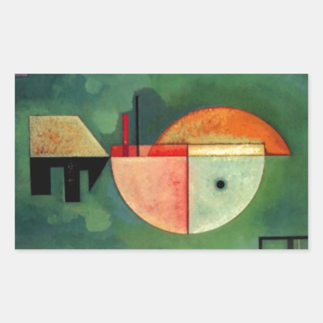 Sticker Rectangulaire Kandinsky peinture Abstraite ascendante (Devant)