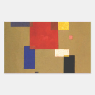 Sticker Rectangulaire Kandinsky treize rectangles soustraient la