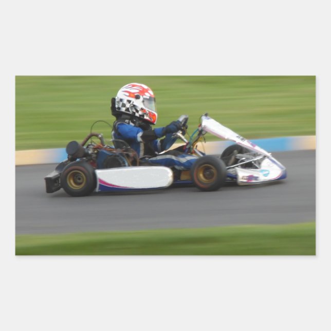 Sticker Rectangulaire Kart Racing (Devant)