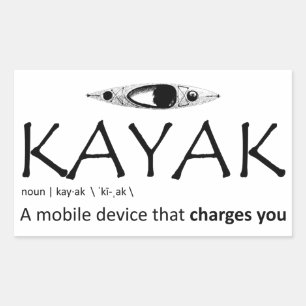Sticker Rectangulaire Kayak, Un Appareil Mobile Qui Vous Charge