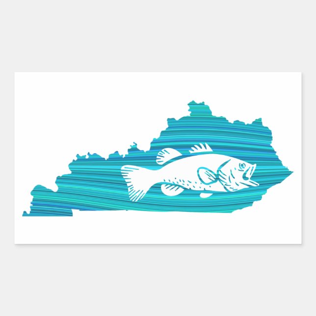 Sticker Rectangulaire Kentucky Wave Fishing (Devant)