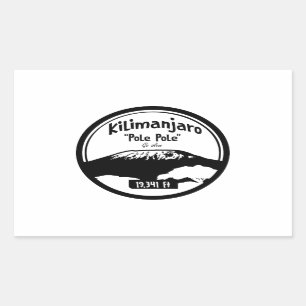 Sticker Rectangulaire Kilimanjaro grève perlée "de poteau de poteau" -
