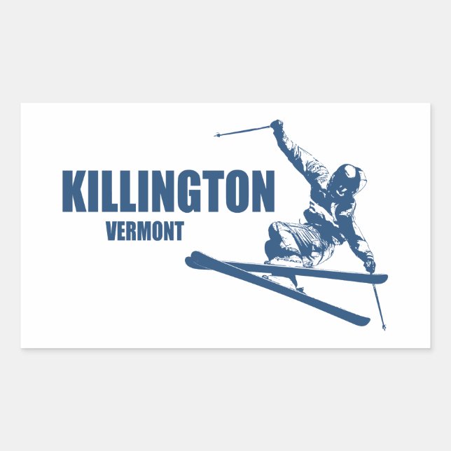 Sticker Rectangulaire Killington Vermont (Devant)