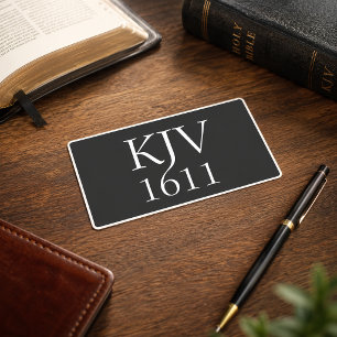Sticker Rectangulaire KJV 1611 Noir et Blanc Chrétien