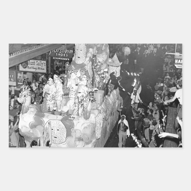Sticker Rectangulaire Knights of Babylon New Orleans Mardigras 1955  (Devant)