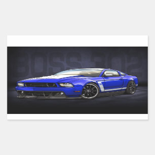 Sticker Rectangulaire Kona Blue 2012 Boss 302