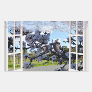 Sticker Rectangulaire Kookaburras Dans Ma Fenêtre,