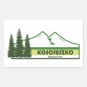 Sticker Rectangulaire Kosciuszko parc national Green Stripes