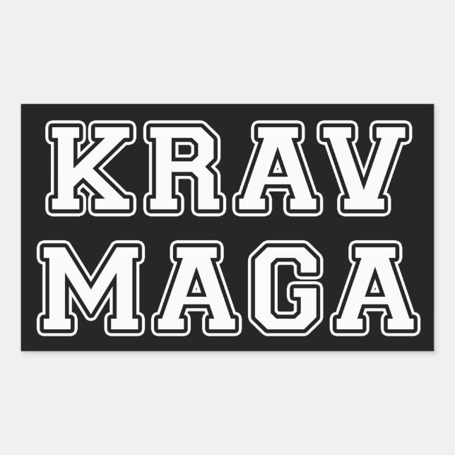Sticker Rectangulaire Krav Maga (Devant)