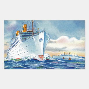 Sticker Rectangulaire Kungsholm et Gripsholm en mer