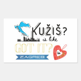 Sticker Rectangulaire Kužiš ? Zagreb Croatie