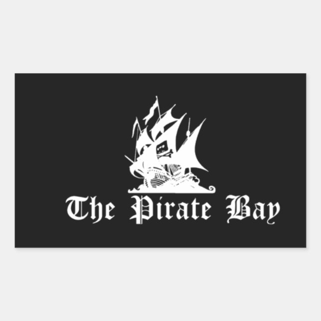 Sticker Rectangulaire La baie de Pirate (Devant)
