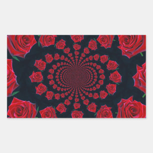 Sticker Rectangulaire La beauté des Roses : Imaginaire floral