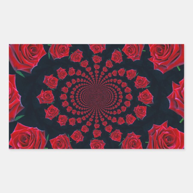 Sticker Rectangulaire La beauté des Roses : Imaginaire floral (Devant)