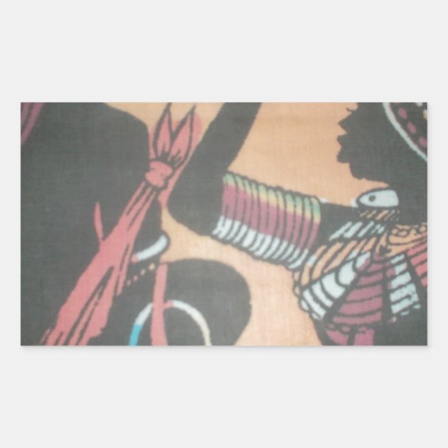 Sticker Rectangulaire La beauté intemporelle de la tradition Masaï (Devant)
