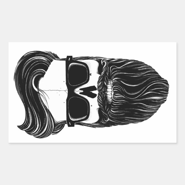 Sticker Rectangulaire La black de Ray sur le fond (Devant)