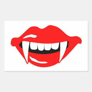 Sticker Rectangulaire La bouche de Vampire