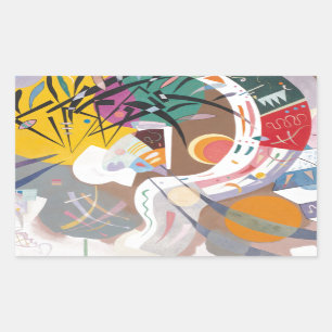 Sticker Rectangulaire La courbe dominante de Kandinsky Abstraite
