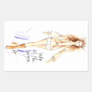 Sticker Rectangulaire La Dame Du Canyon