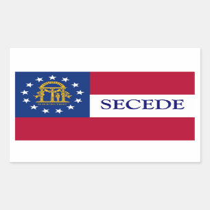 Sticker Rectangulaire La Géorgie font cécession l'autocollant