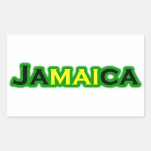 Sticker Rectangulaire La Jamaïque (texte)
