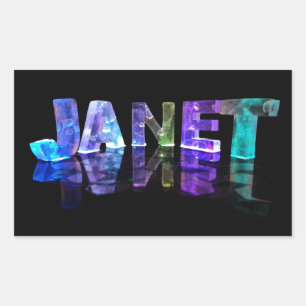 Sticker Rectangulaire La Janet nommée dans 3D s'allume (la photographie